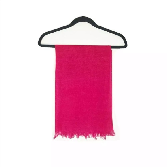 Nordstrom Accessories - Nordstrom Linen Blend Fringe Scarf Pink